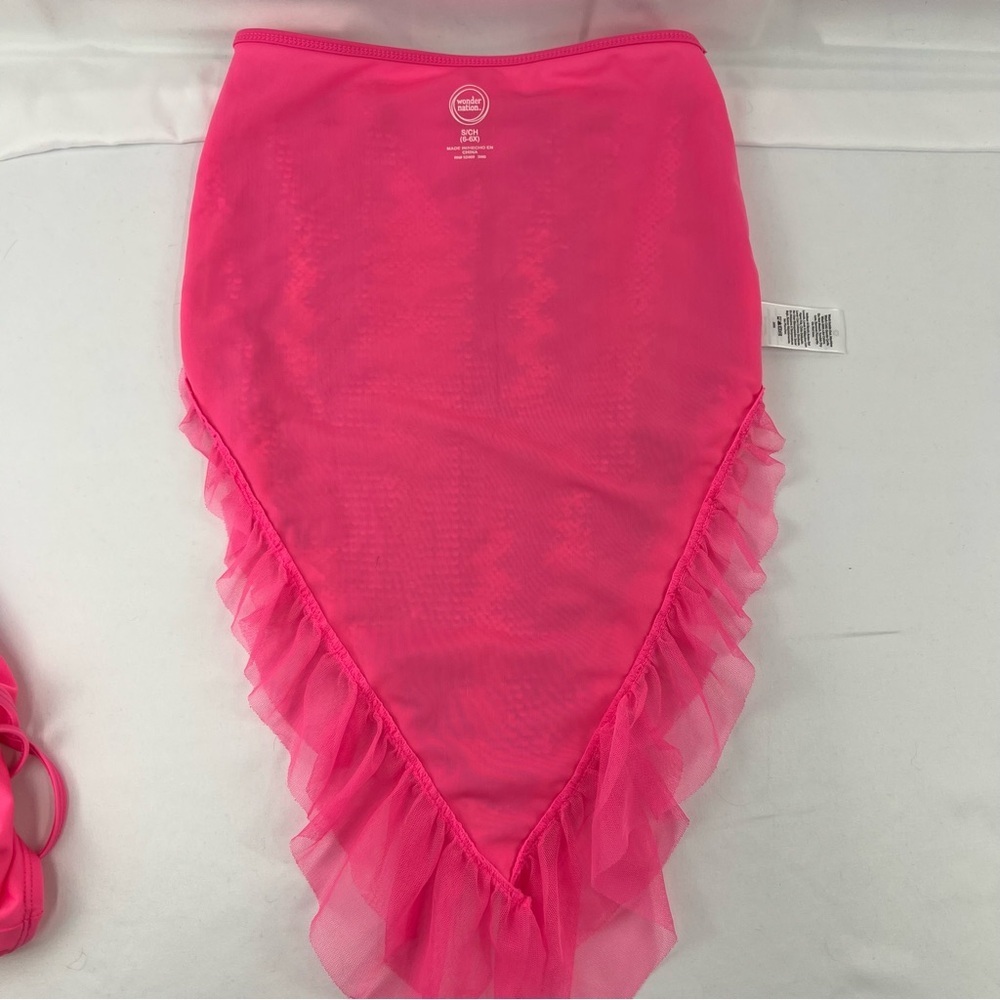Wonder Nation - Girl's Swim Suit with Mermaid Tail - Pink -Sequins - 6/6x -Small - Picture 12 of 13